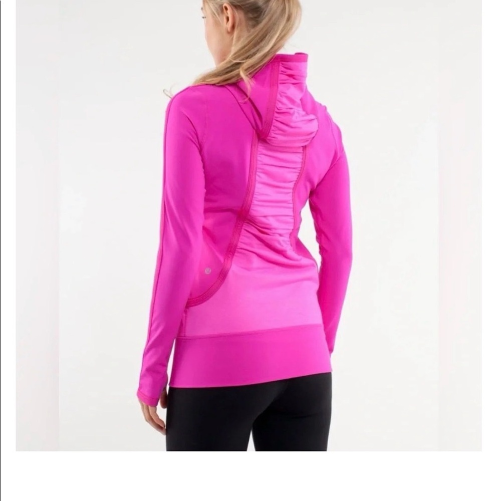Lululemon Pure Balance Pink Ruched Hooded Jacket - Picture 6 of 6